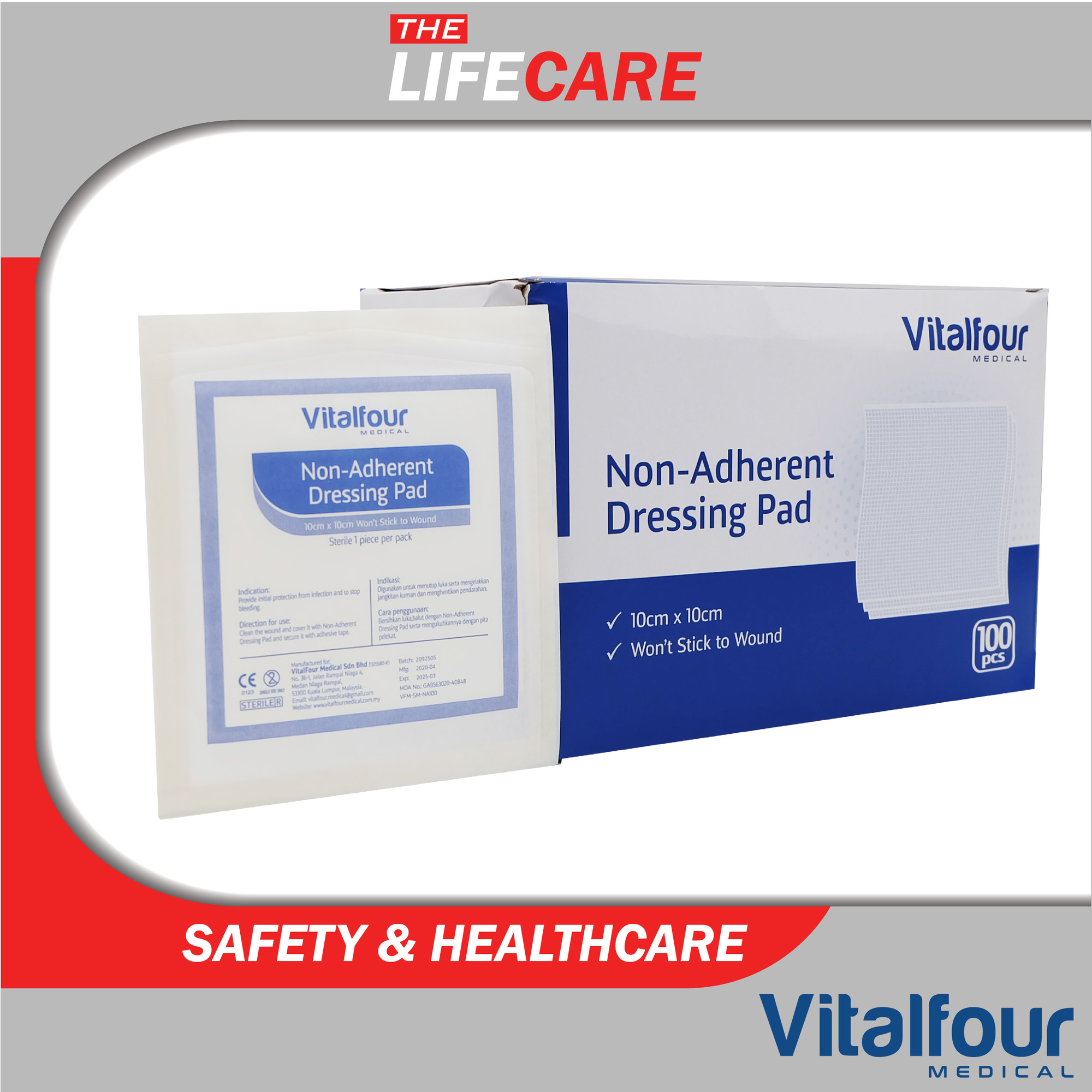 Sterile Non Adherent Wound Dressing First Aid Refill Malaysia